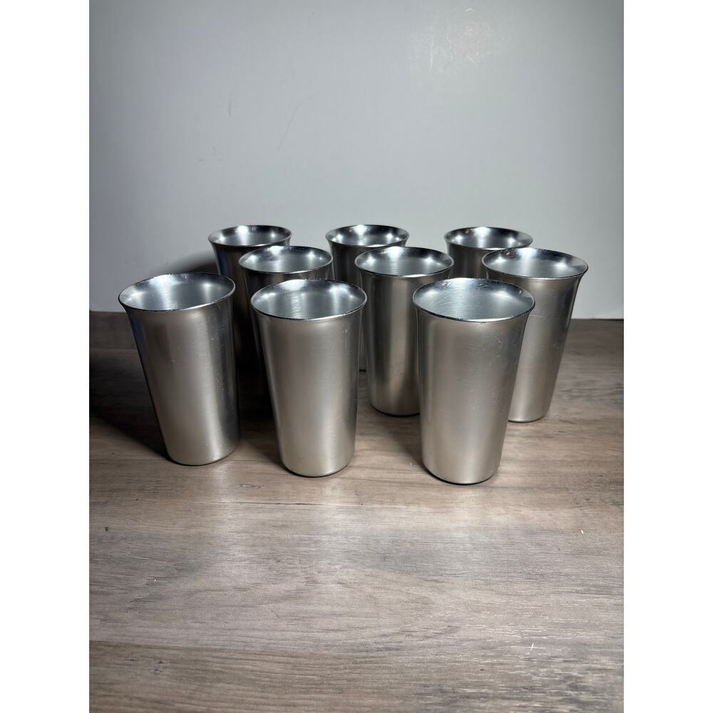 Vintage Kensington Aluminum Tumblers‎ – Set of 19 – Mid-Century Modern Drinkware